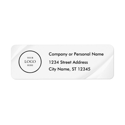 Business Logo Custom Return Address Label (Vorne)