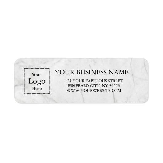 Business Logo Custom Return Address Label (Vorne)