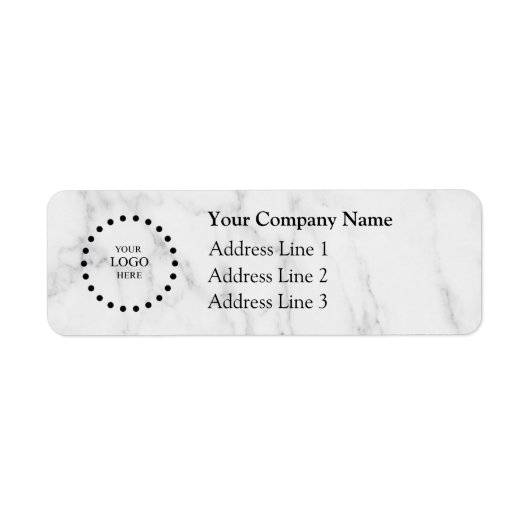 Business Logo Custom Return Address Label (Vorne)