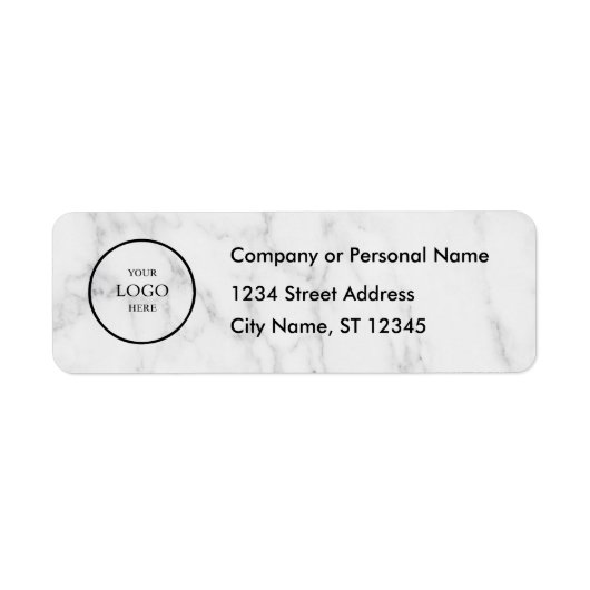 Business Logo Custom Return Address Label (Vorne)