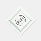 Business Logo Custom Serviette (Ecke)