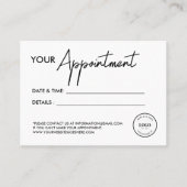 Business logo Custom Simple modern  Terminkarte (Vorderseite)