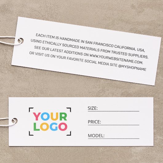 Business-Logo Einfache Kleidung Business-Preis-Mar Mini Visitenkarte