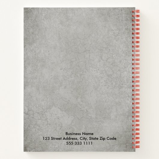 Business-Logo Einfache Minimalistische Grunge Abst Notizblock (Rückseite)