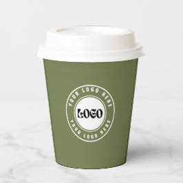 Business LOGO elegant black &white Professional  Pappbecher