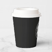 Business LOGO elegant black &white Professional  Pappbecher (Rechts)