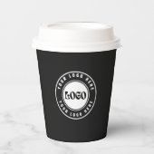 Business LOGO elegant black &white Professional  Pappbecher (Vorderseite)