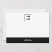 Business-Logo Elegante Minimalsit Schwarz-weiß Mitteilungskarte (Vorderseite)