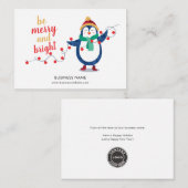Business Logo Employee Christmas Holiday Mitteilungskarte (Vorne/Hinten)