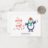 Business Logo Employee Christmas Holiday Mitteilungskarte (Vorderseite/Rückseite Beispiel)