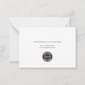 Business Logo Employee Christmas Holiday Mitteilungskarte (Rückseite)