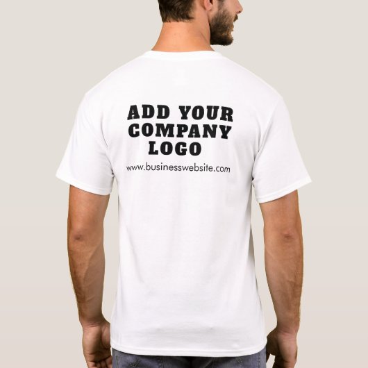 Business Logo Employees Event Matching Custom T-Shirt (Rückseite)