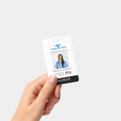 Business Logo Employees Photo ID Barcode Custom Ausweis (Handheld)