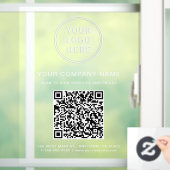 Business-Logo Erstellen Sie Ihren QR-Code weiß Fensteraufkleber (Zuhause)