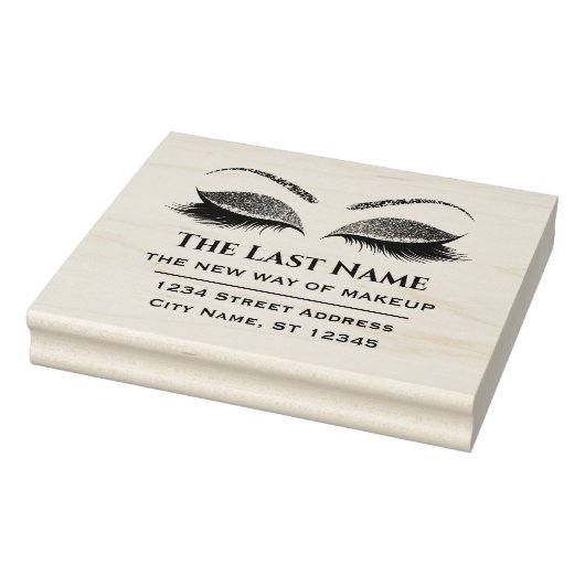 Business-Logo Eyelash Makeup Artist Beauty Salon Gummistempel (Stempel)