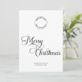 Business-Logo Frohe Weihnachten Einfacher Text Url (Stehend Vorderseite)