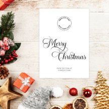 Business-Logo Frohe Weihnachten Einfacher Text Url