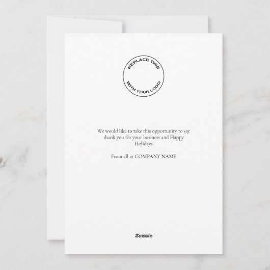 Business-Logo Frohe Weihnachten Winter Hirsche Sze (Rückseite)