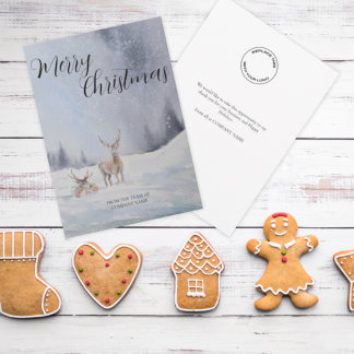 Business-Logo Frohe Weihnachten Winter Hirsche Sze