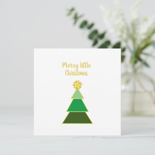 Business-Logo Frohe Weihnachtsbaum Einfache Straße Karte (Stehend Vorderseite)