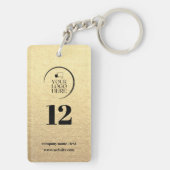 Business-Logo für die Zimmernummer Moderner Bürosc Schlüsselanhänger (Rückseite)