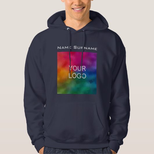 Business-Logo für Front-Design Männerbeleuchtung Hoodie (Vorderseite)