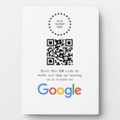 Business Logo Google Reviews website scan  Fotoplatte (Vorderseite)