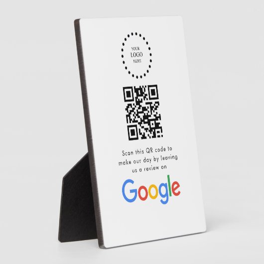 Business Logo Google Reviews website scan  Fotoplatte (Seite)