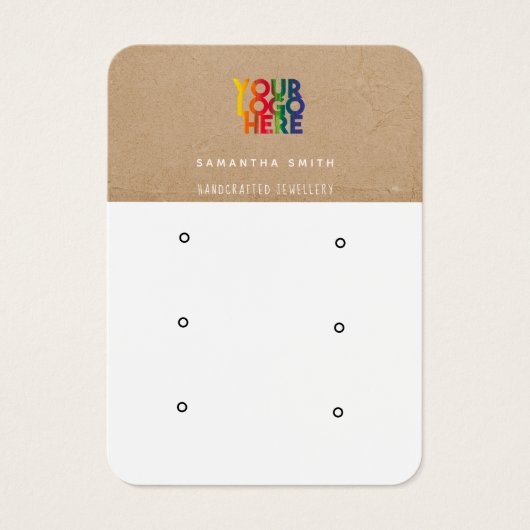 "Business Logo Kraft Stuhlkarton Earring Display C (Vorderseite)