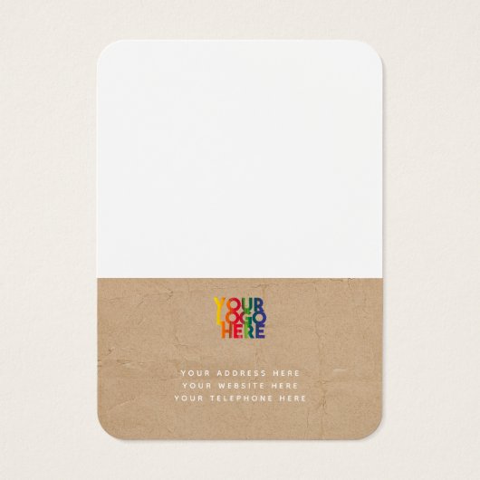 "Business Logo Kraft Stuhlkarton Earring Display C (Rückseite)