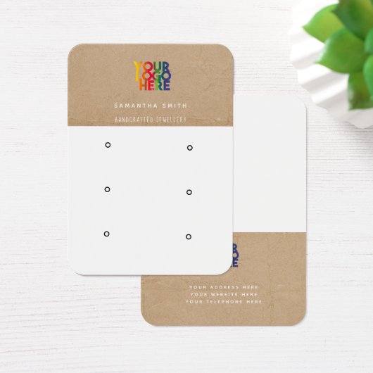 "Business Logo Kraft Stuhlkarton Earring Display C (Schreibtisch)