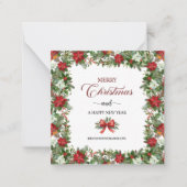 Business Logo Merry Christmas Thank You Card Mitteilungskarte (Vorderseite)