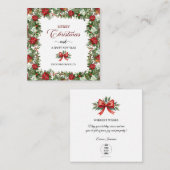 Business Logo Merry Christmas Thank You Card   Mitteilungskarte (Vorne/Hinten)
