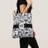 Business-LOGO mit Black Bar Modern Simplizität Tasche (Von Nahem)