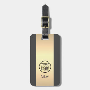 Business-Logo - mit Monogramm Name aus Gold Gepäckanhänger