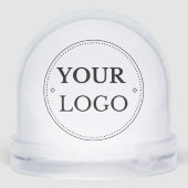 Business Logo Modern Professional Schneekugeln (Rückseite)