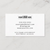 Business Logo Modern Script Thank You Promotion Rabattkarte (Rückseite)