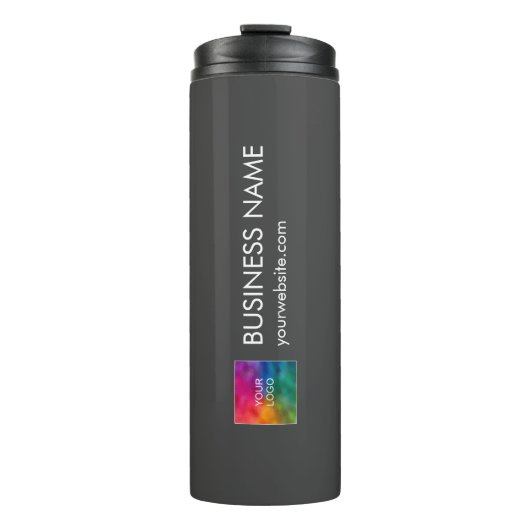 Business-Logo Moderne, einfache Vorlage Thermosbecher (Vorderseite)
