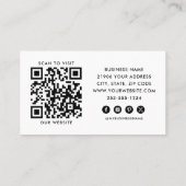 Business-Logo Moderner QR-Code Beruflich Visitenkarte (Rückseite)