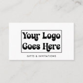 Business-Logo Moderner QR-Code Beruflich Visitenkarte (Vorderseite)