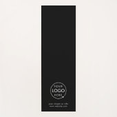 Business-Logo Modernes, trendiges Schwarz Yogamatte (Vorderseite)