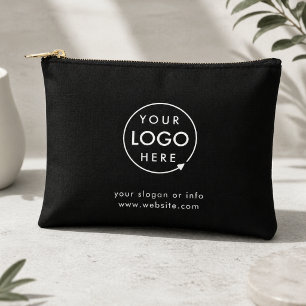 Business-Logo Modernes, trendiges Schwarz Zubehörtasche