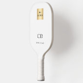 Business logo monogram initials name white pickleball schläger (Links)