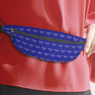 Business-Logo Nahtloses Muster auf Blue Fanny Pack Bauchtasche
