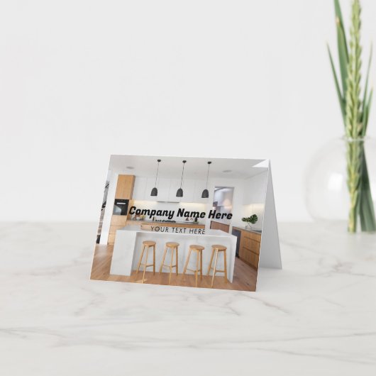 Business Logo Name Company Promotional Photo Feiertagskarte (Vorderseite)