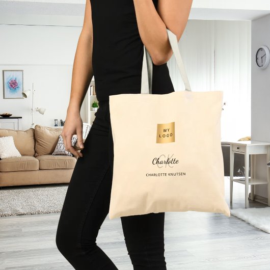 Business logo name monogram tragetasche