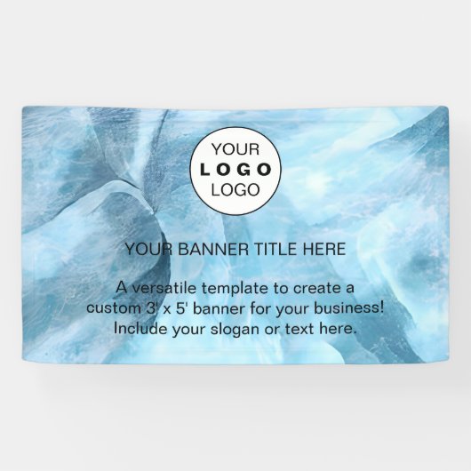 Business-Logo Navy Blue Beruflich 5" Banner (Horizontal)