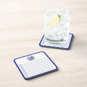 Business Logo Navy Blue To Do List Dry Erase Getränkeuntersetzer (Rechte Seite)