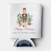 Business Logo Nutcracker Happy Holidays Weihnachte Dosenkühler (Vorderseite)