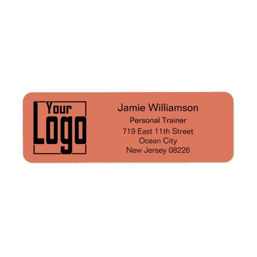 Business Logo Orange Black Return Address (Vorne)